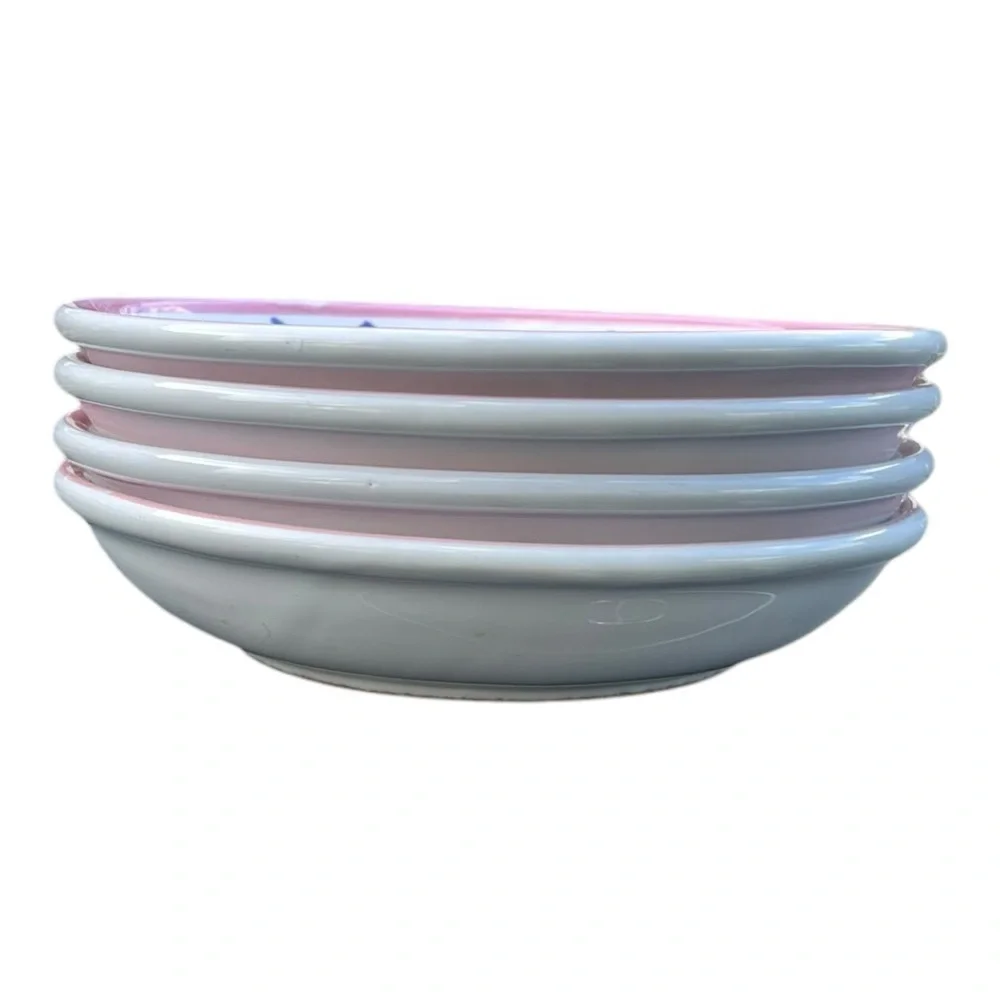 Set of 2 Pasta Salad Bowls - handpainted Italy VTG